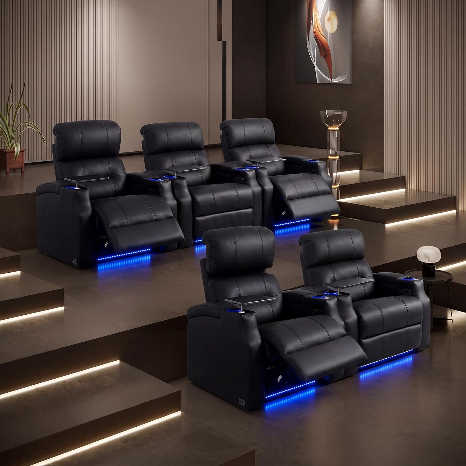 Top Grain Leather Home Theater - đánh giá và giá Home Cinema Chairs